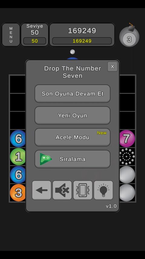 Drop 7 oyun ekranı 1 / 4