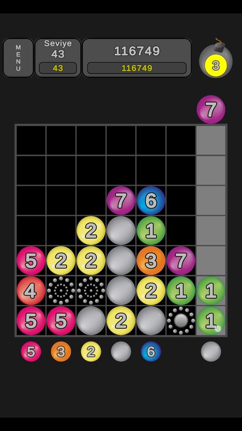 Drop 7 oyun ekranı 3 / 4