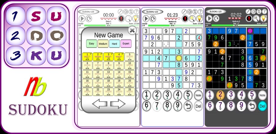 Sudoku 123 - Free Offline Classic Puzzle Game