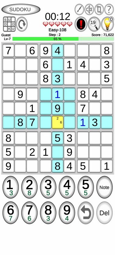 Sudoku 123 gameplay screenshot 4 of 8