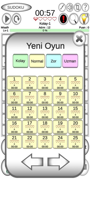 Sudoku 123 oyun ekranı 1 / 8