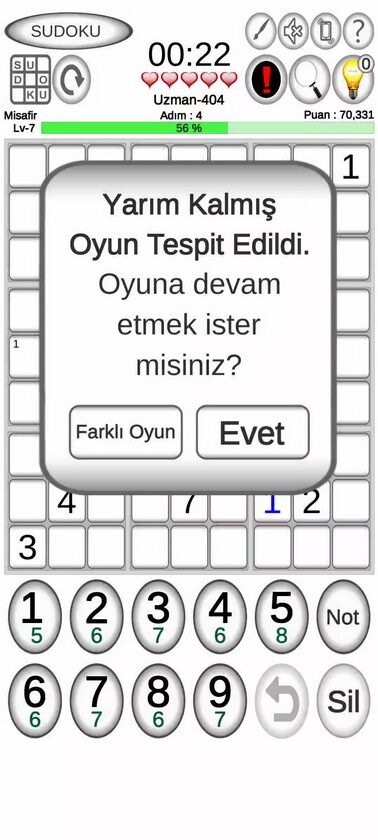 Sudoku 123 oyun ekranı 2 / 8