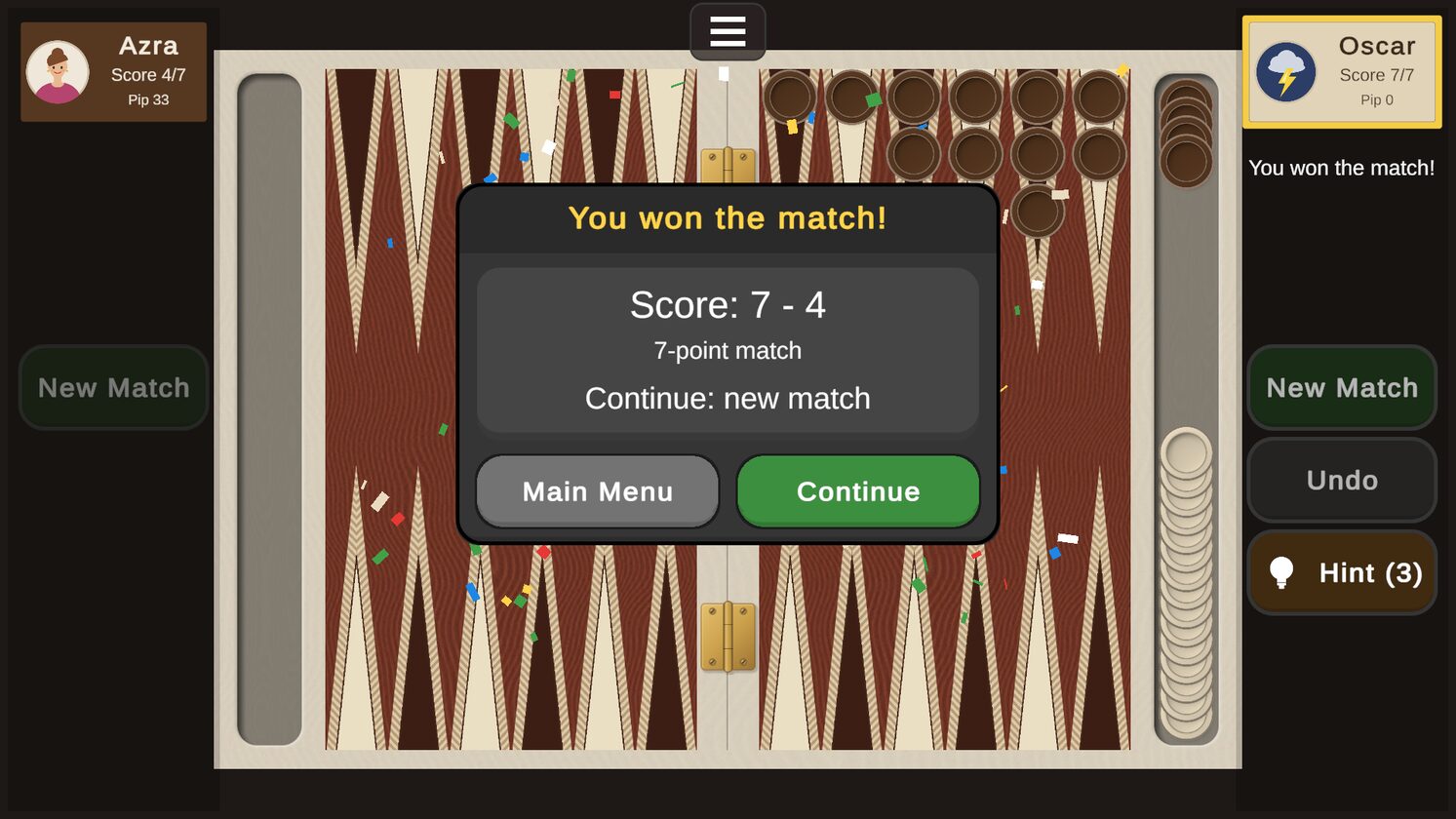 Tavla gameplay screenshot 3 of 8
